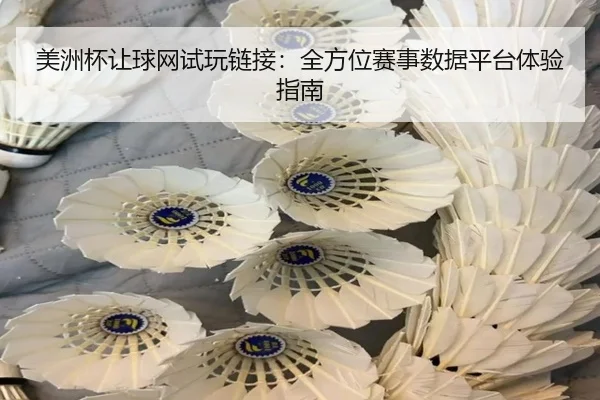 美洲杯让球网试玩链接：全方位赛事数据平台体验指南